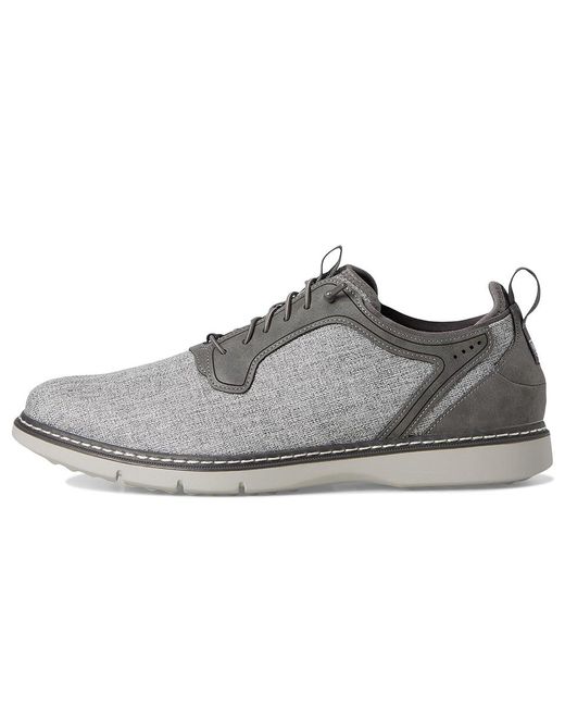 Stacy Adams Gray Scanlan Elastic Lace Shoes, Synthetic for men