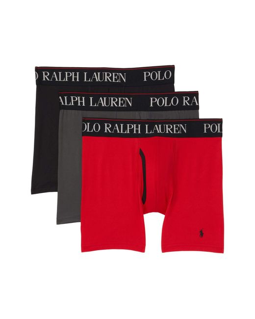 Polo Ralph Lauren 3-pack 4d-flex Cool Microfiber Boxer Briefs in Gray for  Men | Lyst