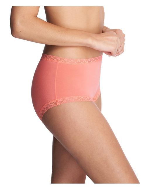 Natori Bliss Cotton Full Brief 3-pack in Pink
