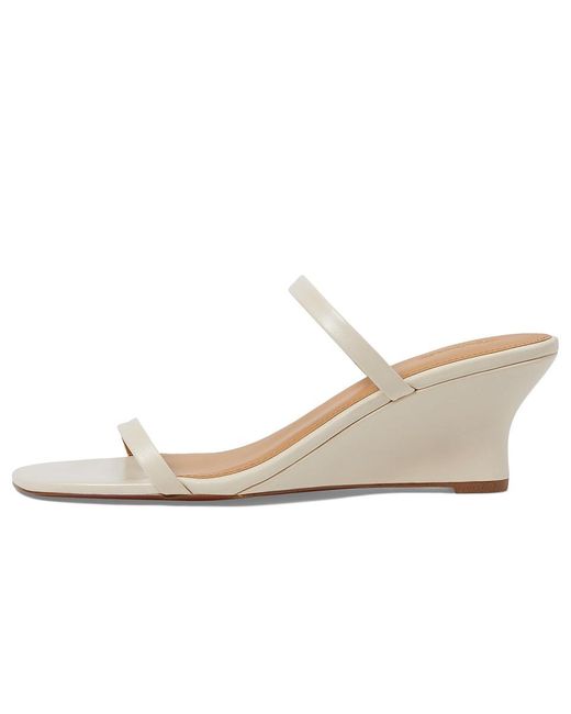 Madewell Metallic Rhea Wedge Heel (Ecru) Sandals