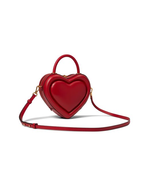 Kate Spade Pitter Patter Smooth Leather 3-d Heart Crossbody in Red | Lyst
