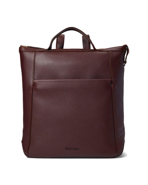 Cole Haan Grand Ambition Leather Convertible Backpack in Burgundy ...