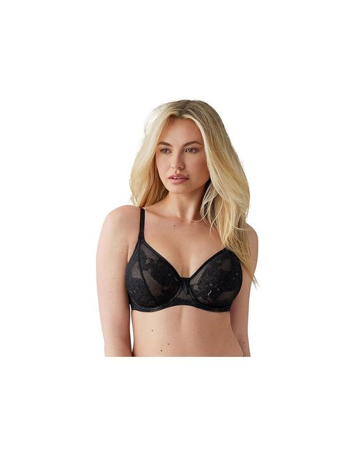 Wacoal Black Full Bloom Full Coverage Underwire Bra 855409 Bra, Elastane/Polyamide