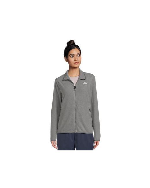 The North Face Gray Glacier Fleece Jacket Coat, Polyester