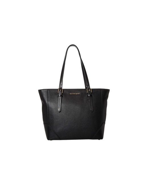 MICHAEL Michael Kors Leather Aria Large Tote in Black | Lyst