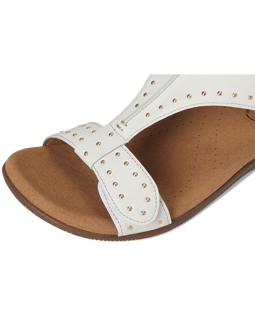 Taos Footwear White Show Stopper Sandals, Full Grain Leather