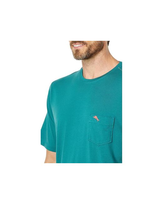 Tommy Bahama Black New Bali Skyline T-Shirt Short Sleeve Pullover, Cotton/Jersey for men