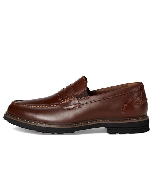 Nunn Bush Brown Odin Ii Moc Toe Penny Loafer Lightweight And Comfortable Slip-On Shoes 8 W (Ee) Leather for men
