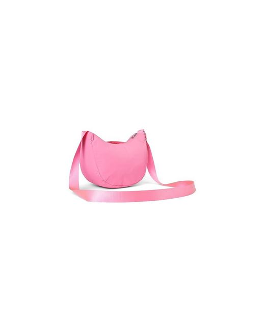 Baggallini Pink Swift Crescent Crossbody Cross Body Handbags, Nylon