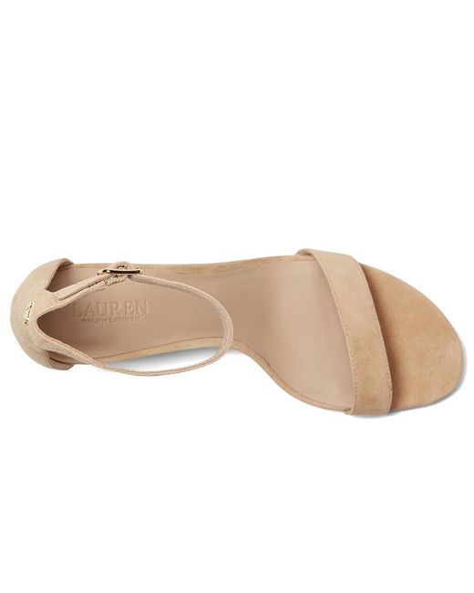 Ralph Lauren Black Allie Mid-Heel Suede Sandals Sandals 11 B
