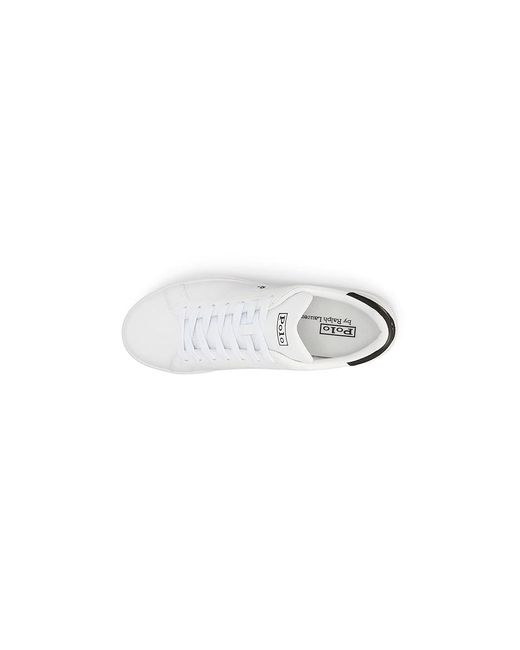 Polo Ralph Lauren White Heritage Court Ii Leather Sneaker
