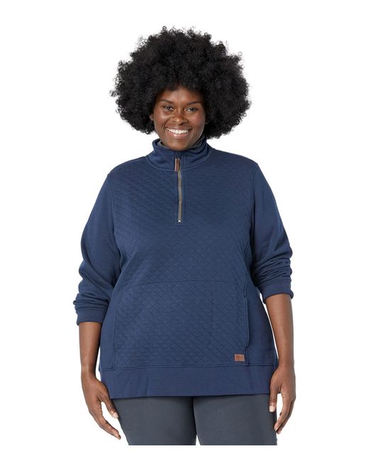 Zip Pullover Long Sleeve in Navy 