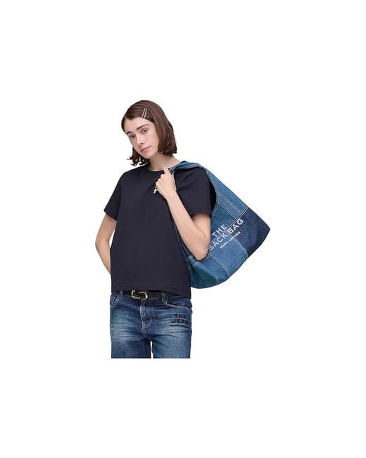 Marc Jacobs Blue The Denim Sack Bag Handbags, Cotton/Denim