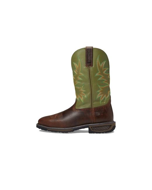Durango Green Workhorse 11 Stoe Square Toe (Cactus/) Shoes for men