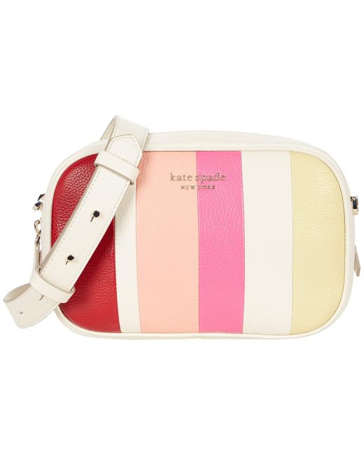 Kate Spade Leather Astrid Stripe Medium Camera Bag Lyst