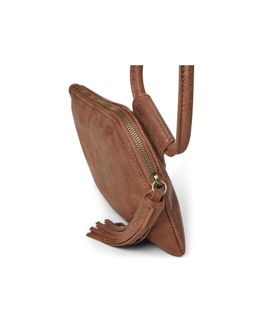 Hobo International White Sable Wristlet Wallet, Leather