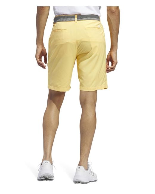 Adidas Yellow Ultimate365 8.5 Golf Shorts for men