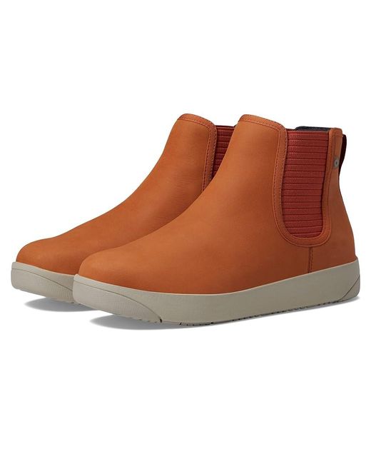 Bogs Brown Kicker Chelsea Leather Boots 6 B