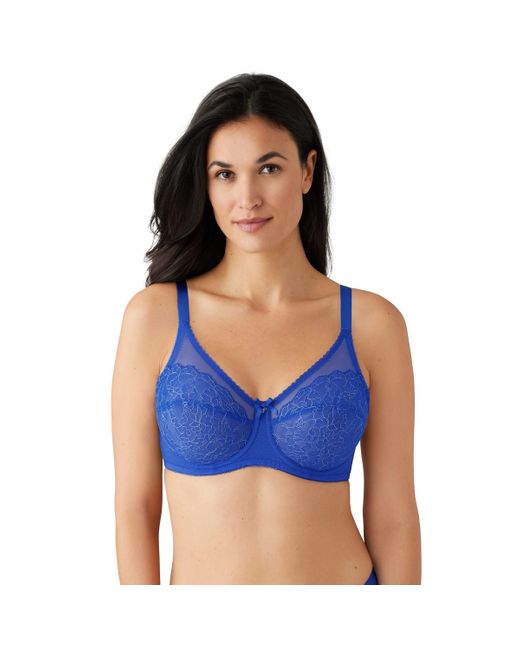 Wacoal Blue Retro Chic Full-busted Underwire Bra 855186