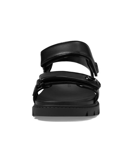 COACH Black Brynn Leather Sandal