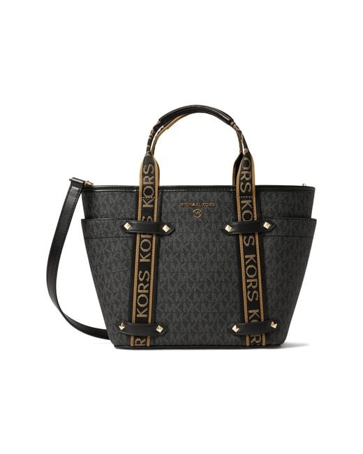 ☆MICHAEL KORS☆ MAEVE Small Tote 2wayバッグ BLACK/CREAM♪ Michael-Kors-Maeve-Logo-Small-