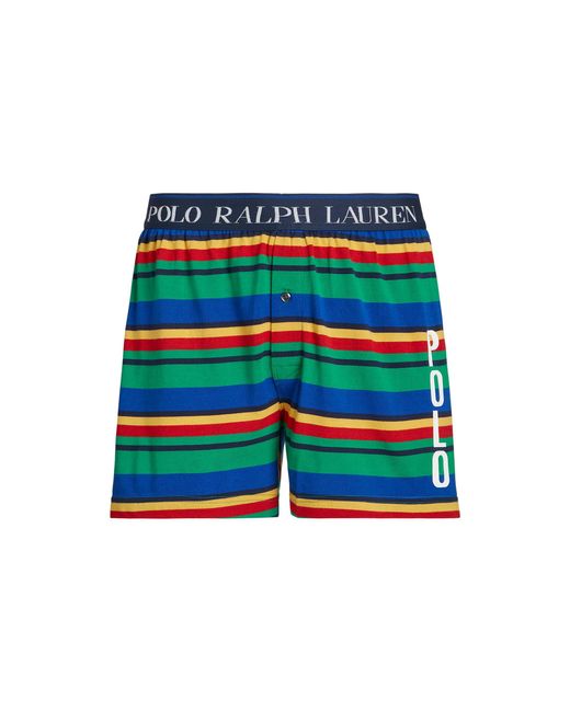 Polo Ralph Lauren Green Cotton Modal Exposed Waistband Knit Boxer for men