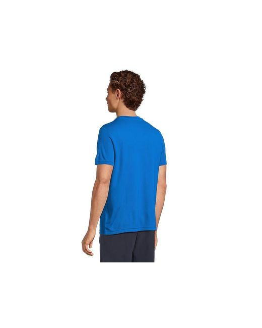 Lacoste Blue Short Sleeve Novak Fan Collection Tech Pique T-Shirt T Shirt Gipsy/ 3 (Sm) Polyester for men
