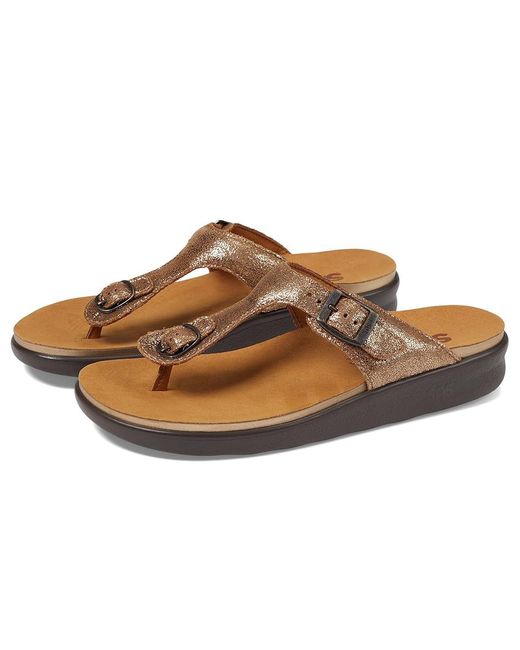 SAS Brown Sanibel Comfort Thong Sandal (Sunstone) Shoes