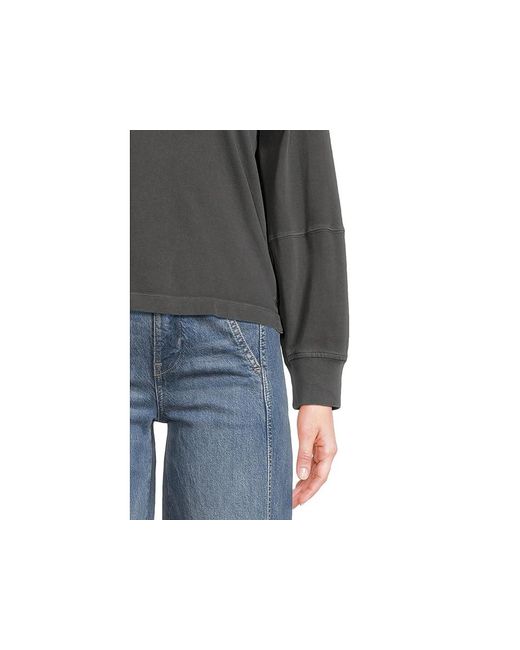 Madewell Black Raglan Crew Neck T-Shirts Heavy Weight Jersy Clothing 2Xs 000) Cotton