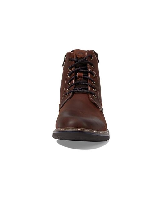 Florsheim Brown Norwalk Plain Toe Lace-Up Boot ( Crazy Horse) Shoes for men