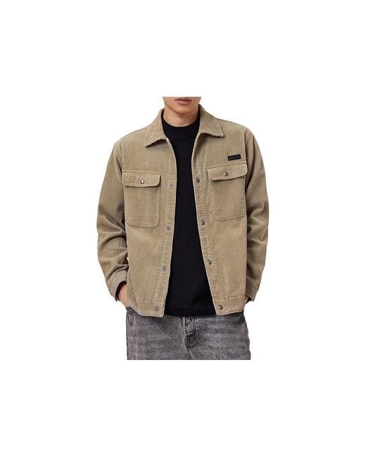 AllSaints Black Castleford Shirt Jacket, Cotton/Denim for men
