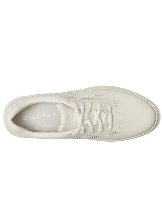 Cole Haan White Grandpro Featherarc Laser Sneakers Shoes Ivory/ Birch/Ivory 7 D for men