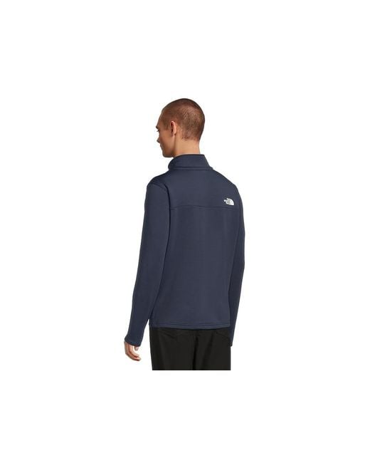 The North Face Blue Cedar Trail Grid Fleece Full Zip Jacket Coat, Fleece/Polyester for men