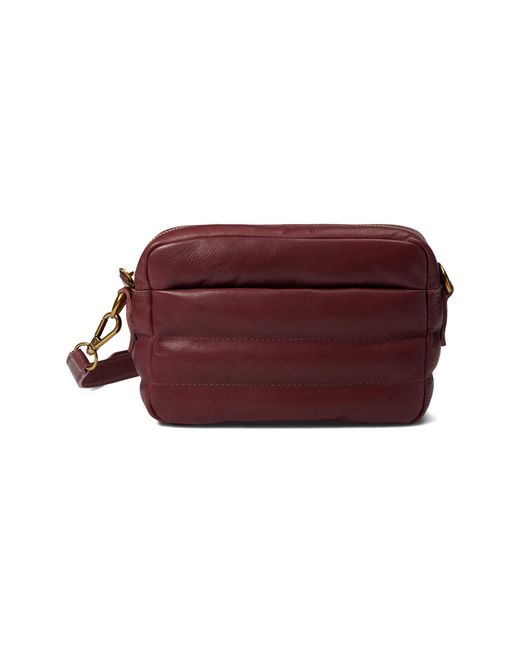 Madewell Leather The Transport Camera Bag Puff Edition in Brown (Red