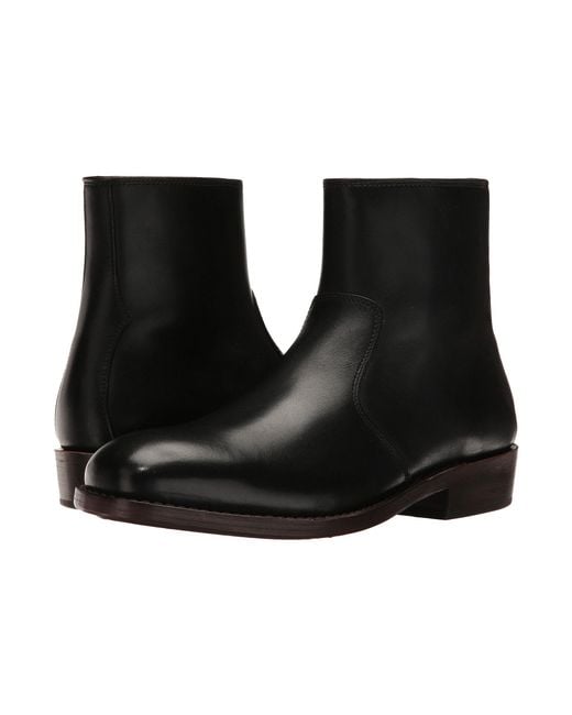 COACH West Leather Zip Boot (black) Men's Zip Boots for men