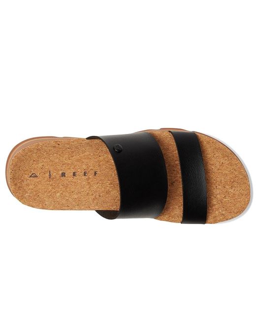 Reef Black Vista Luxe Siaa Wedge Shoes/Tan 5 B