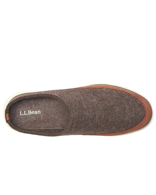 L.L. Bean Brown Downeast Clog Wool (Cocoa) Slippers for men