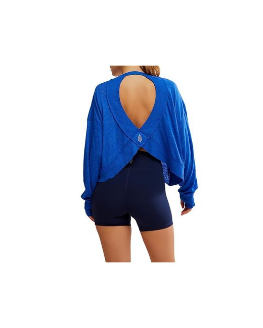 Fp Movement Blue My Time Layer Clothing Lg 12-14) Cotton/Polyester