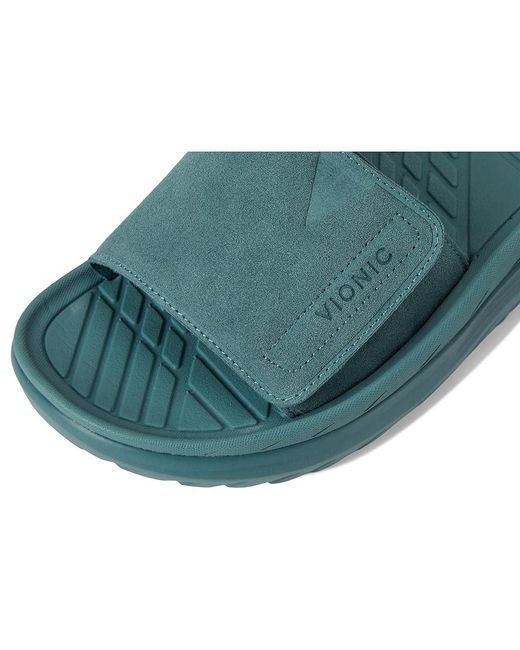 Vionic Blue Rejuvenate Recovery Sandals Wedge Shoes