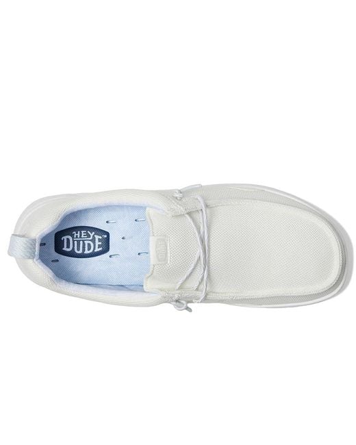 HeyDude White Wendy Hey2O Mesh Flat Shoes