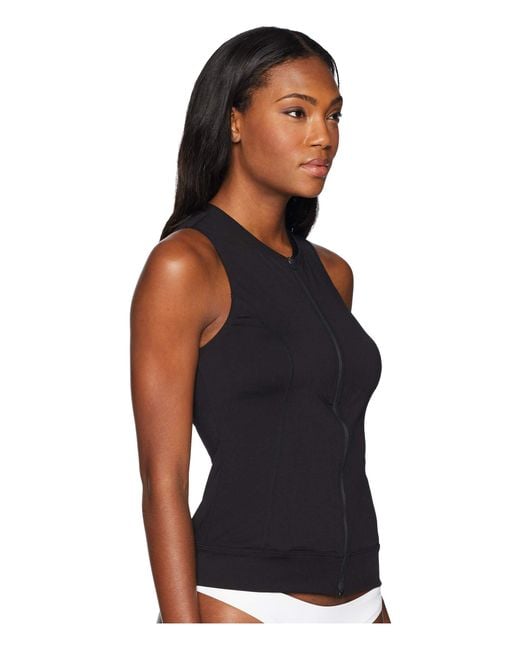 Zip front swimsuit top cheap