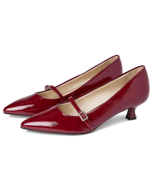 LifeStride Red Madelyn High Heels 7.5 M (B) Faux Leather