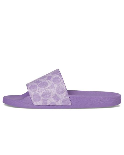 COACH Purple Udele Sport Slide Flat Sandal