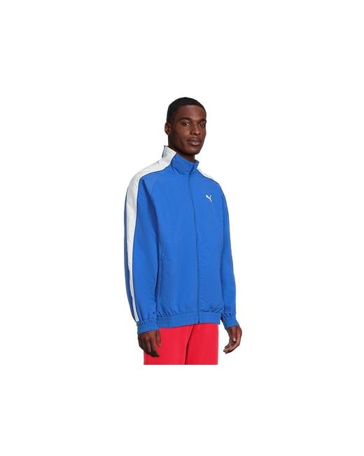 PUMA Blue T7 Oversized Track Jacket Jacket, Nylon for men