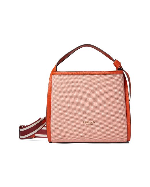 Kate Spade Knott Canvas Medium Crossbody Tote in Orange Lyst
