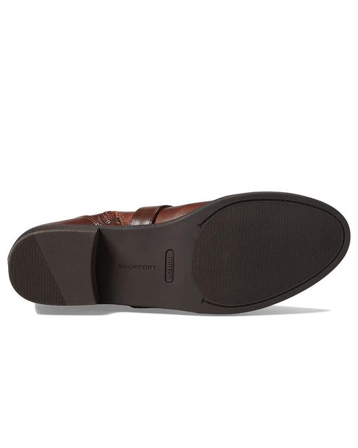Rockport Brown Vicky Belt Bootie (Saddle Leather) Shoes
