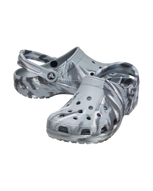 tie dye crocs black and white