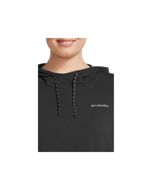 Columbia Black Plus Size Sun Trektm Hoodie Ii Sweatshirt, Cotton/Elastane/Lycra