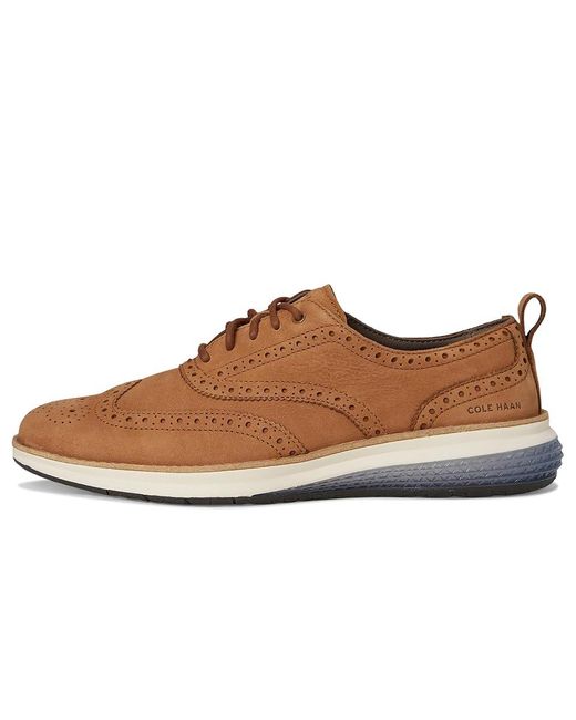 Cole Haan Brown Og Energyweave Wingtip Oxfords Lace-Up Boots Golden Toffee Nubuck/China/Ivory 11 D for men