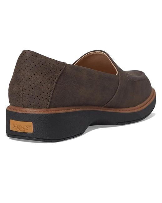 Dr. Scholls Brown Calm Down Loafer/Moc Shoes Flat Shoes, Microfiber